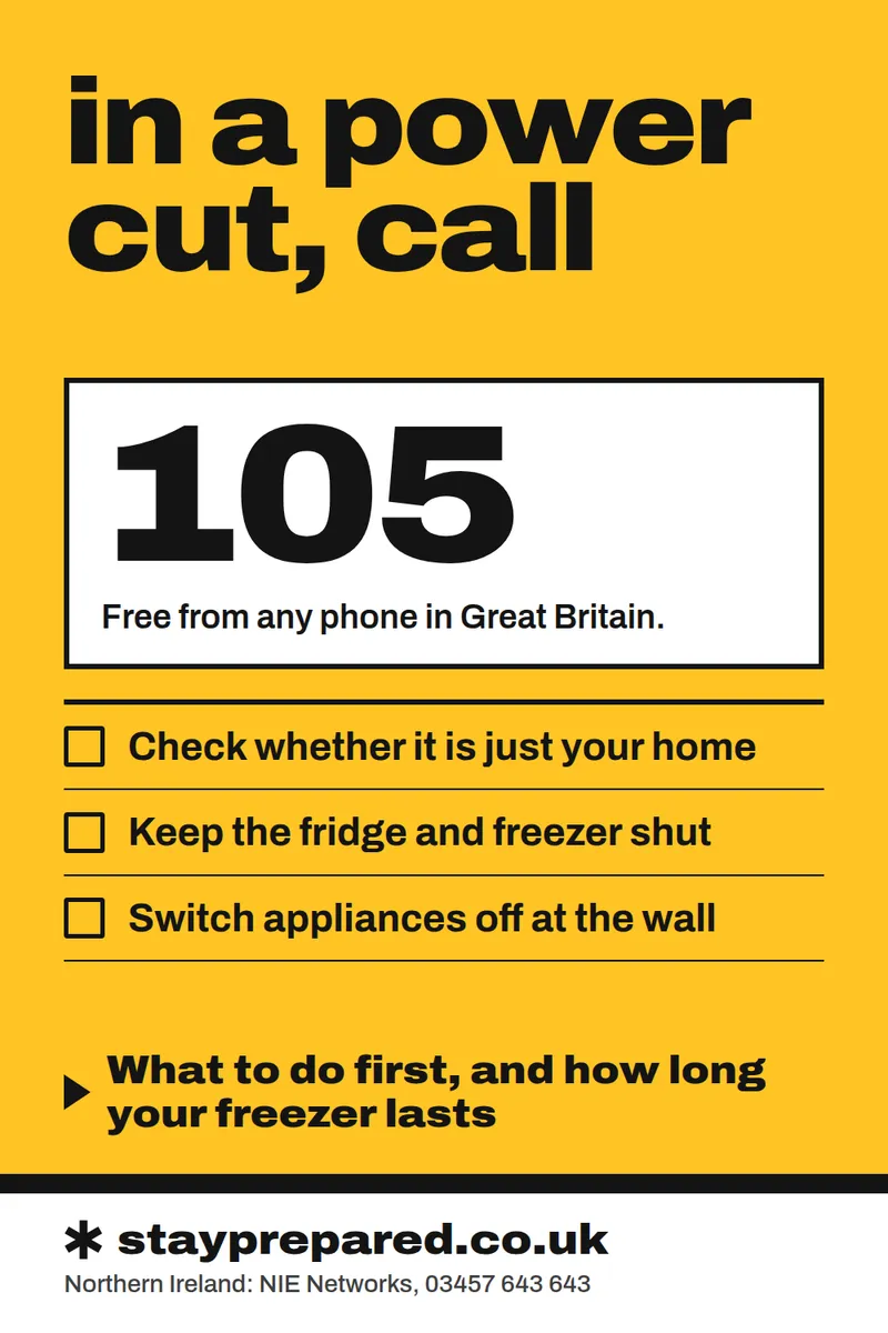 Guide: in a power cut, call 105