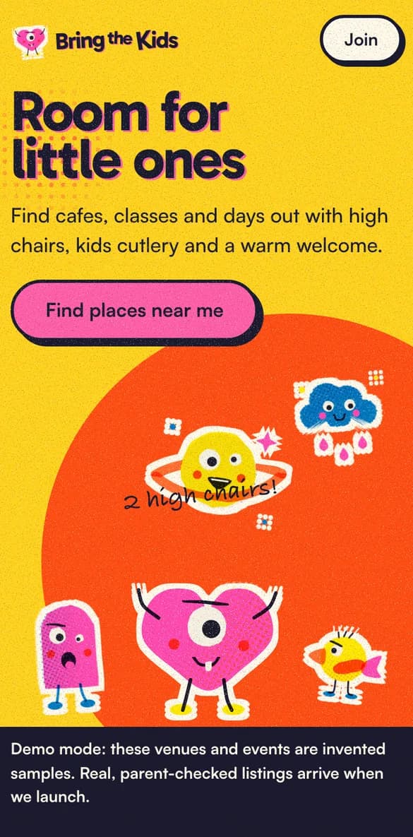 Bring the Kids on a phone